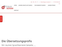 Tablet Screenshot of lingua-suisse.ch